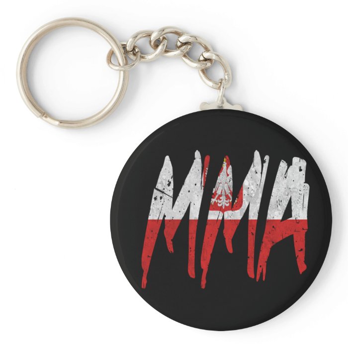 Polish Flag MMA Key Chain