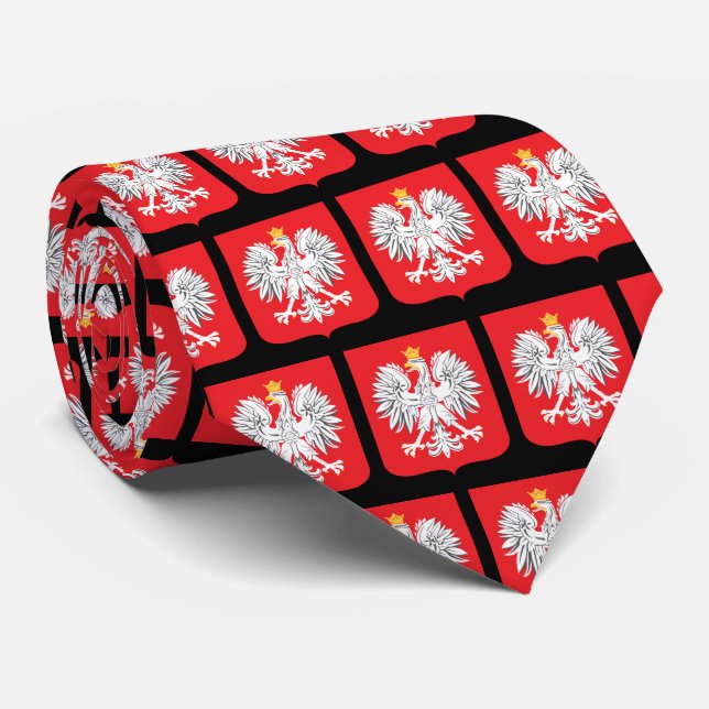 Polish Flag Neck Tie (Rolled)
