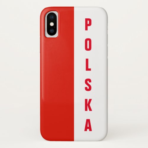 Polish flag of Poland personalized iPhone X Case