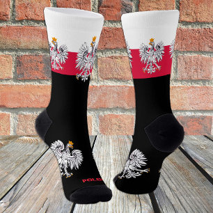 Polish Flag Patriotic Socks, Sustainable Poland Socks