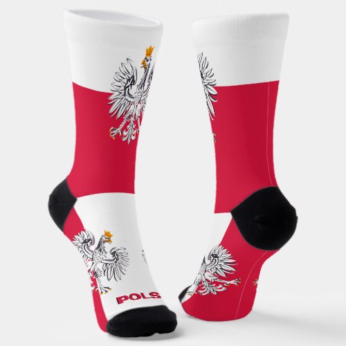 Polish Flag Patriotic Sustainable Poland Premium Socks