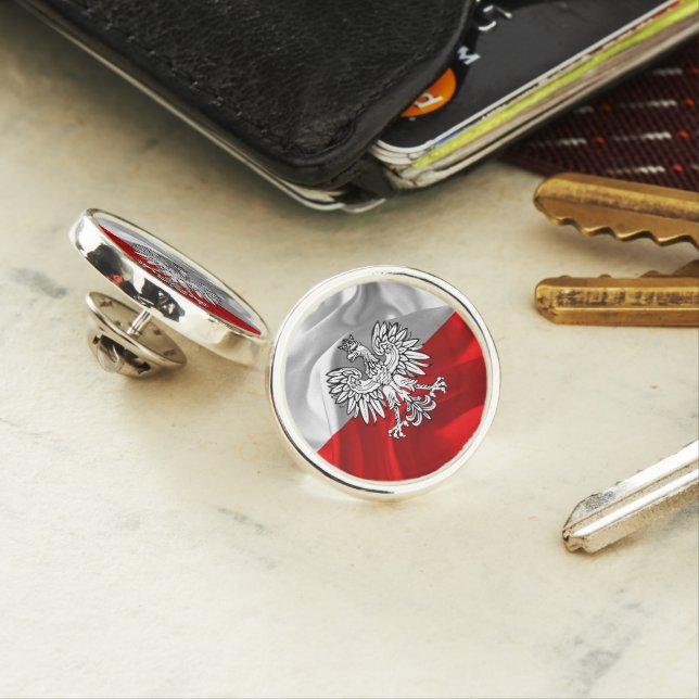 Polish flag pin (In Situ)