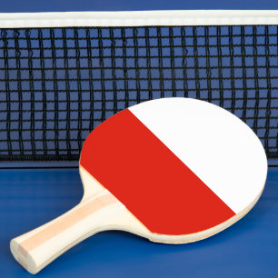 Polish flag ping pong paddle for table tennis