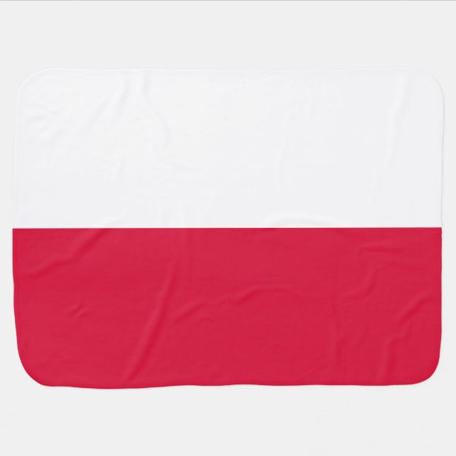 Polish Flag (Poland) Baby Blanket (Horizontal)
