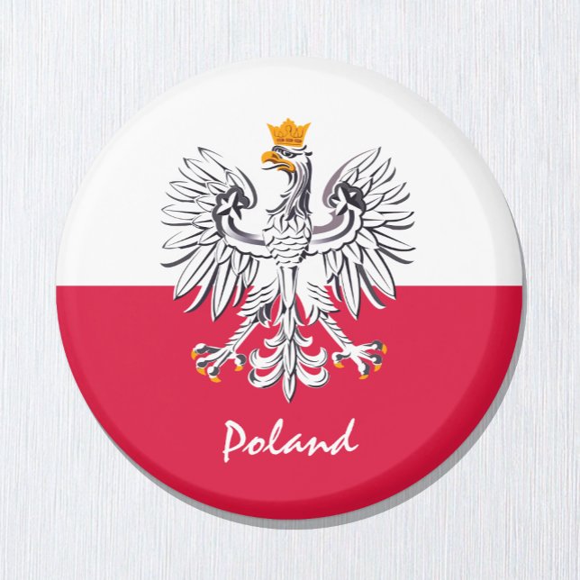 Polish flag & Poland holiday, travel /sports Magnet (Creator Uploaded)