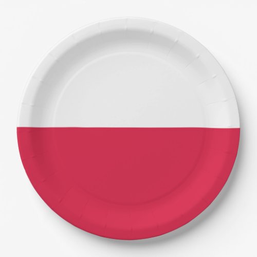 Polish Flag Poland Paper Plates