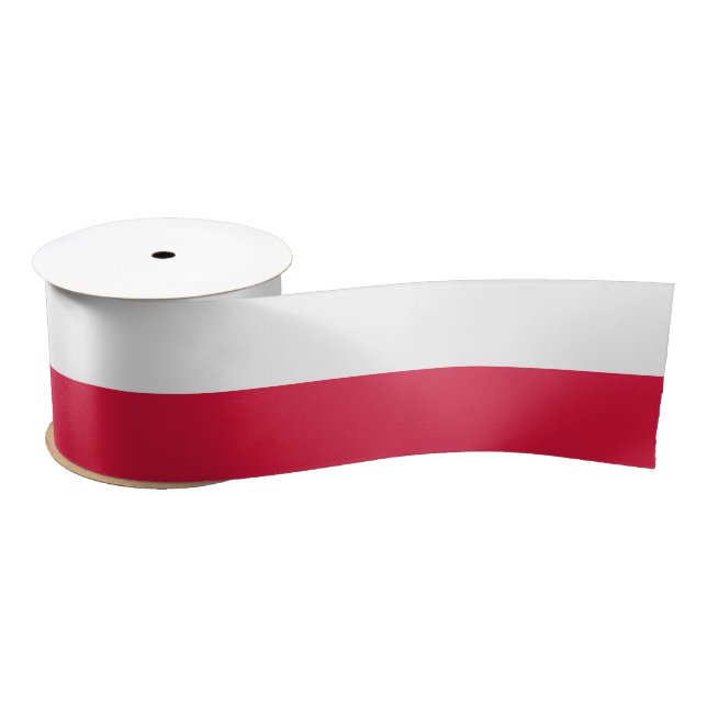 Polish Flag (Poland) Satin Ribbon (Spool)