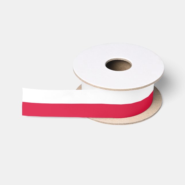 Polish Flag & Poland travel, holiday/sports Satin Ribbon (Spool)