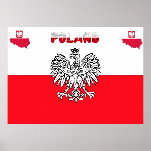 Polish flag poster