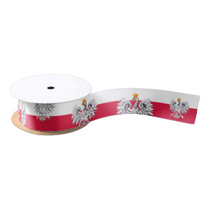 Polish Flag Ribbon, Poland / sports, wrapping Satin Ribbon