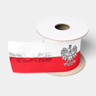Polish flag satin ribbon