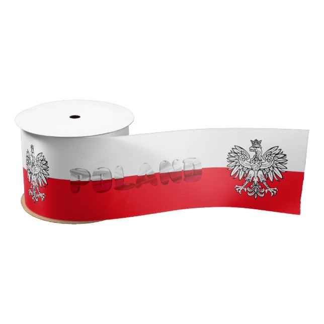 Polish flag satin ribbon (Spool)
