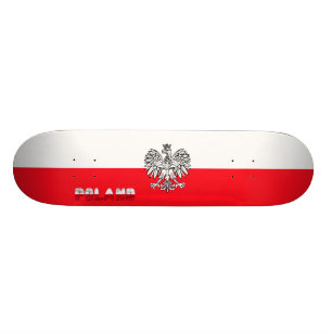 Polish flag skateboard