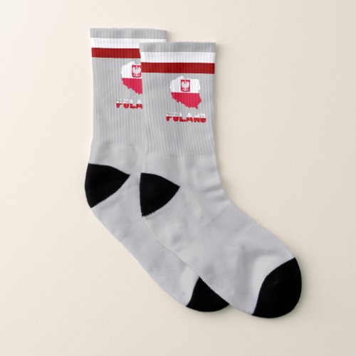 Polish flag socks
