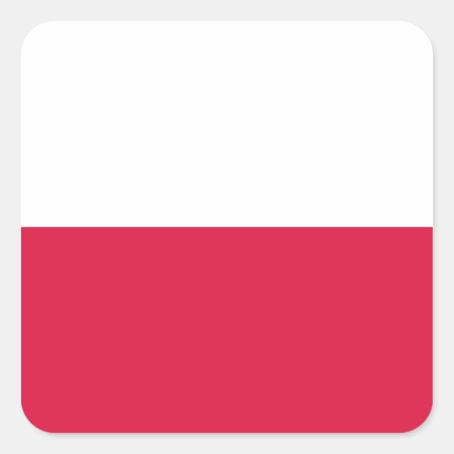 Polish Flag Square Sticker (Front)