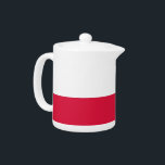 Polish Flag Teapot<br><div class="desc">Add a touch of Polish elegance to your tea time with our exquisite teapot featuring the flag of Poland! Crafted with meticulous attention to detail, this teapot is more than just a functional item; it’s a celebration of Polish heritage and cultural pride. The striking design prominently displays the iconic Polish...</div>