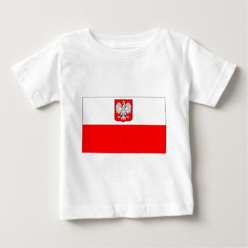 Polish Flag With Eagle Baby T_Shirt