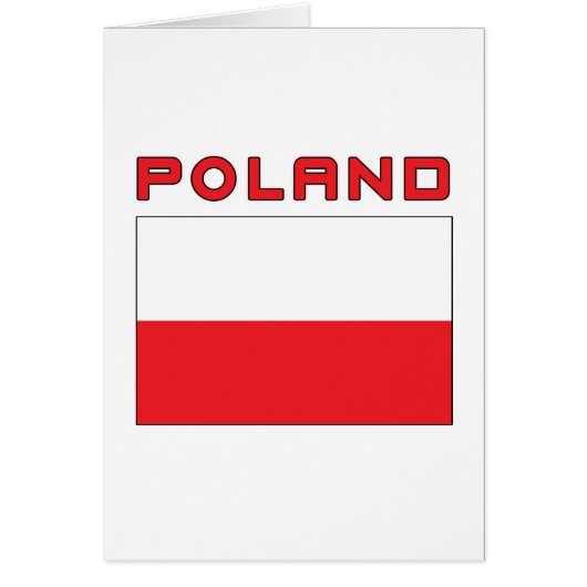 Polish Flag With Poland Cards (Front)