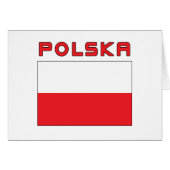 Polish Flag With Polska (Front Horizontal)