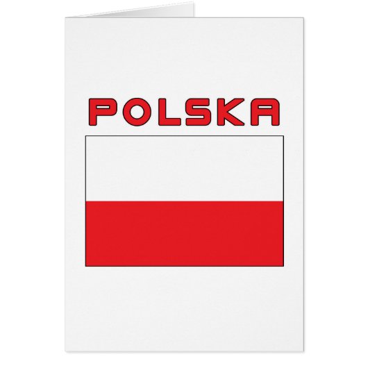 Polish Flag With Polska Cards (Front)