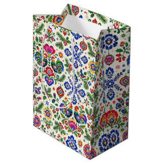 Polish Folk Art Christmas Gift Bag