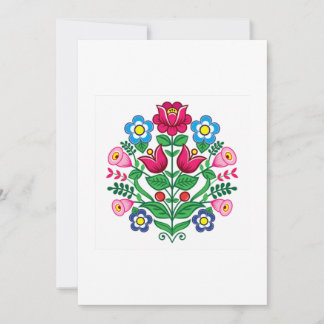 Polish Folk Art Colorful Greeting Card