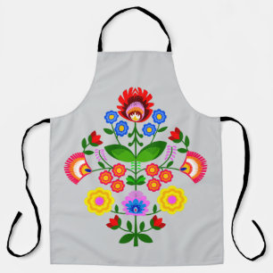 Polish folk art - floral embroidery pattern apron