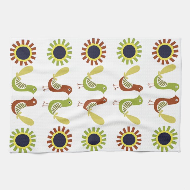 Polish Folk Birds, Kitchen Towels (Horizontal)