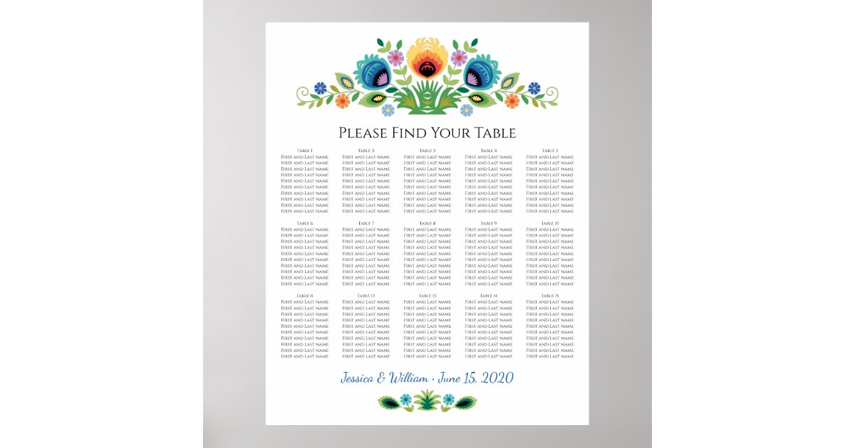Polish Folk Flowers Lavender and Yellow Poster | Zazzle