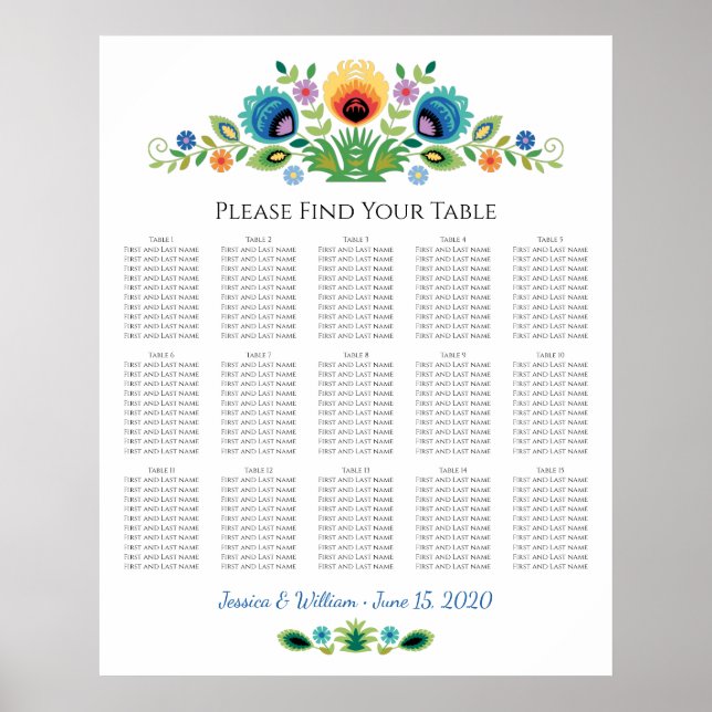 Polish Folk Flowers Lavender and Yellow Poster (Front)