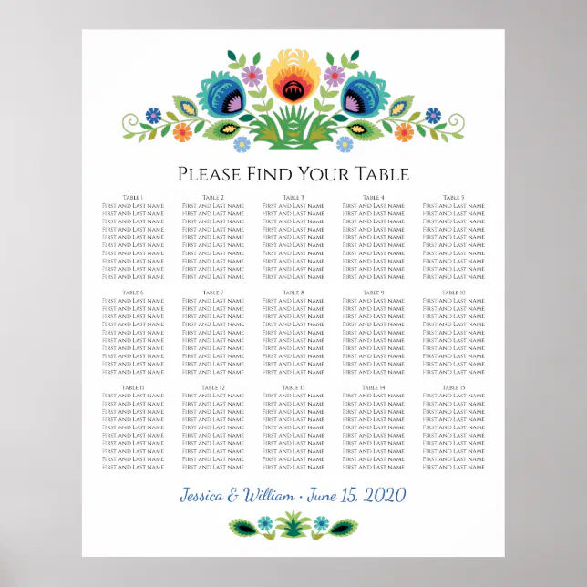 Polish Folk Flowers Lavender and Yellow Poster | Zazzle
