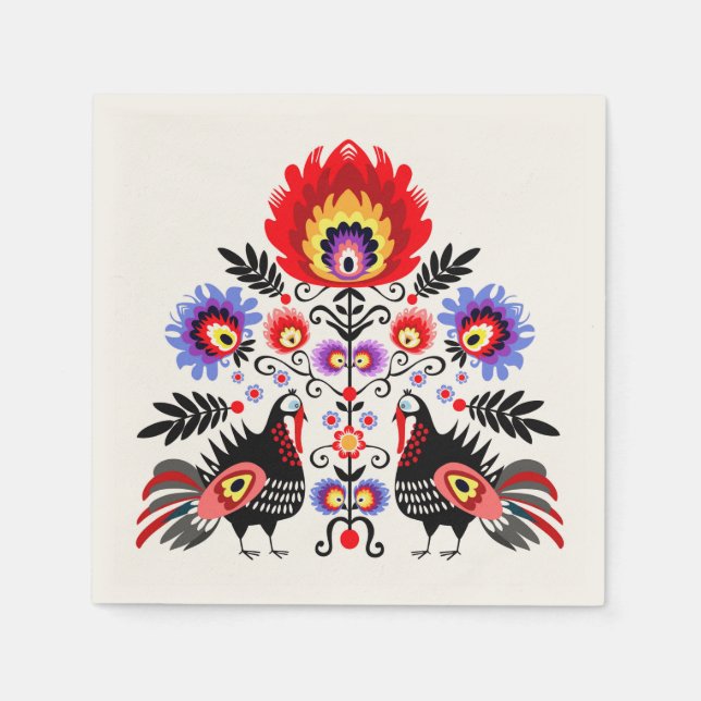 polish folk paper napkins (Front)