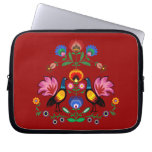Polish Folk With Decorative Floral &amp; Cockerels Laptop Sleeve