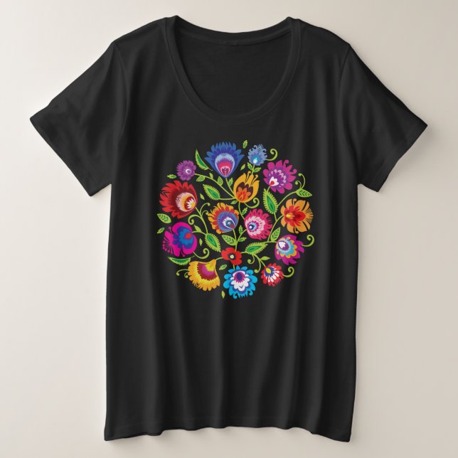 Polish folklore circle  plus size T-Shirt (Design Front)