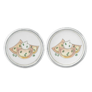 Polish Food Pierogi Dumplings Slovakian Pierogies Cufflinks