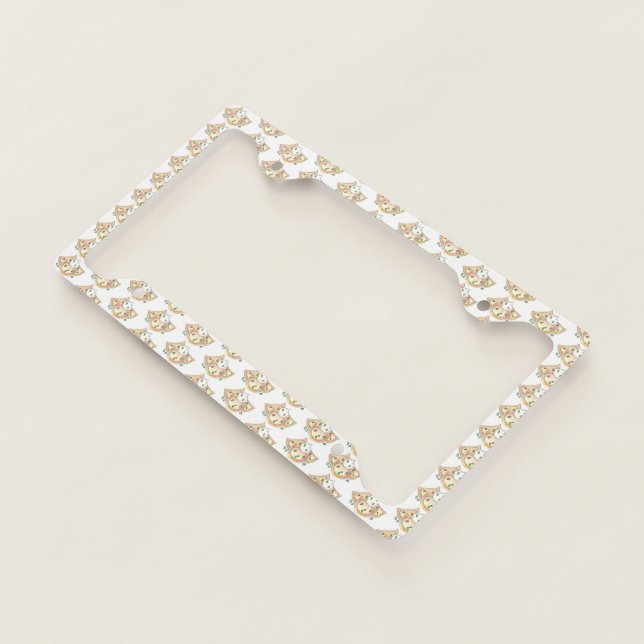 Polish Food Potato Dumplings Pierogies Sour Cream License Plate Frame (3/4)