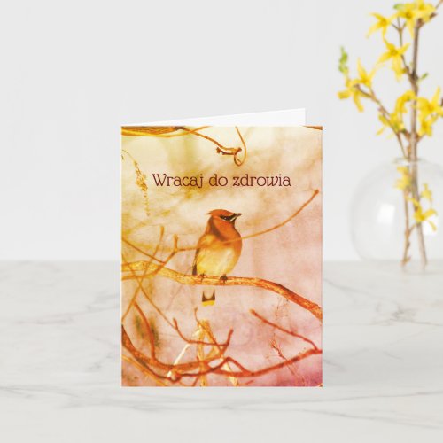 Polish Get Well Wildlife Nature Personalized Card