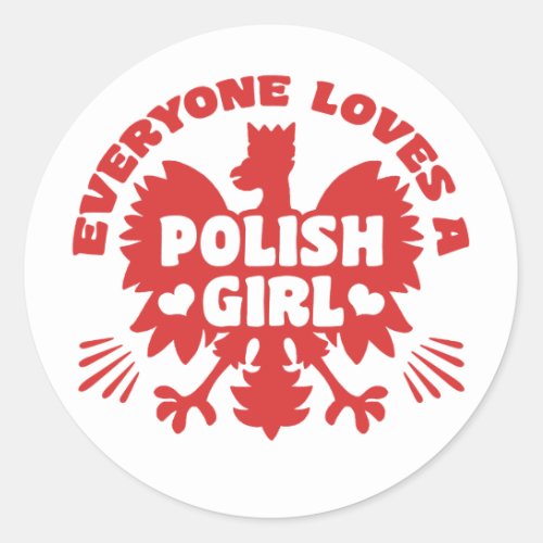 Polish Girl Classic Round Sticker