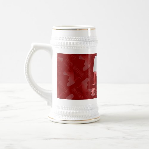 Polish Girl Silhouette Flag Beer Stein