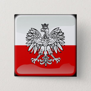 Polish glossy flag pinback button