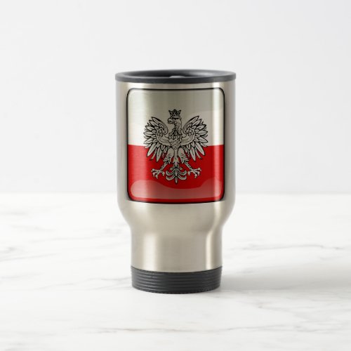 Polish glossy flag travel mug