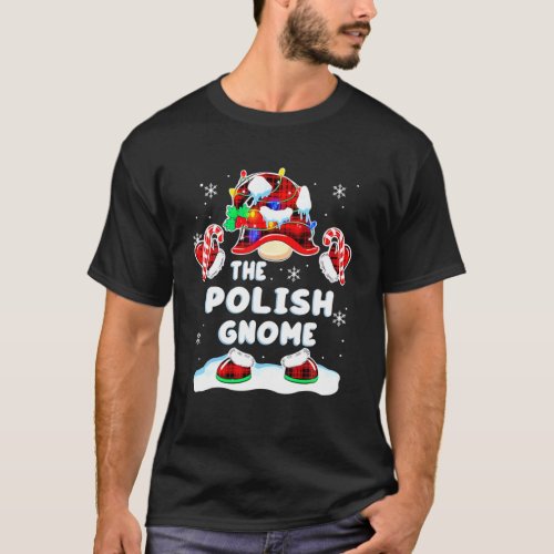 Polish Gnome Red Plaid Gnomies Matching Family Chr T_Shirt