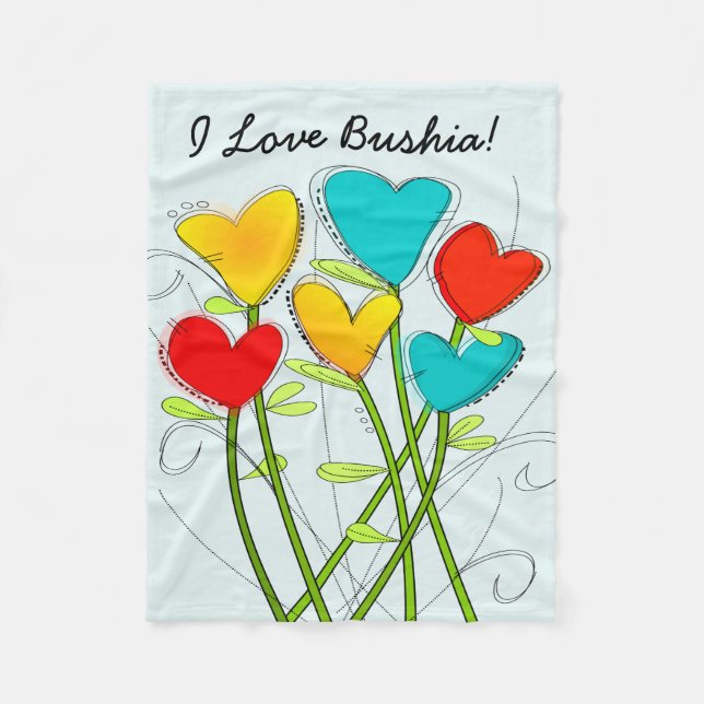 Polish Grandmother Bushia Fleece Blanket (Front)