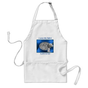 Polish Grandmother I Love Babci Puppy Photo Adult Apron