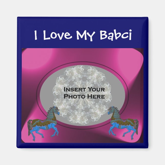 Polish Grandmother Love My Babci Photo Magnet (Front)