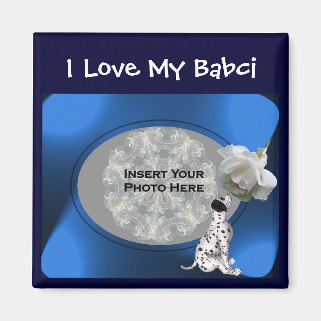 Polish Grandmother Love My Babci Photo Magnet (Front)
