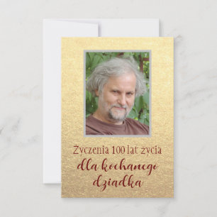 Polish Grandpa birthday kartka urodzinowa życzenia