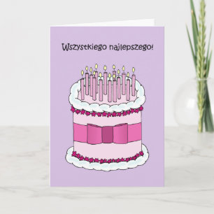 Polish Happy Birthday Wszystkiego Najlepszego Card