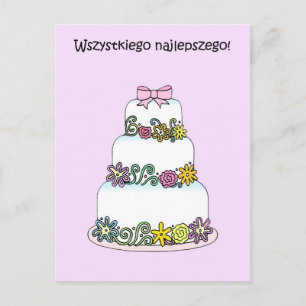 Polish Happy Birthday Wszystkiego Najlepszego Postcard