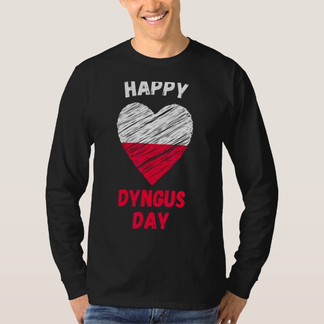 Polish Heart Happy Dyngus Day Polska Poland 2022 T-Shirt (Front)